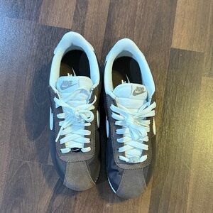 Nike Brown and White Cortez Sneakers
